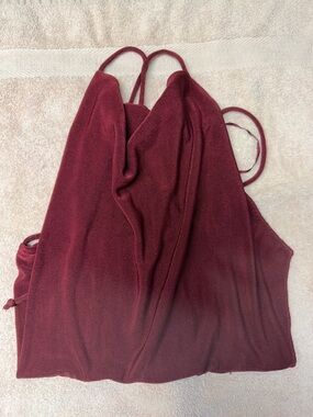 Garage Wine Red Draped Cami Top